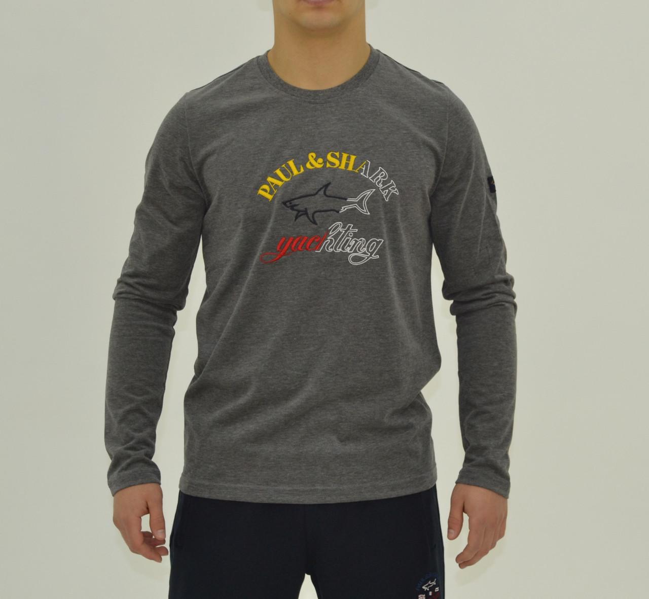 Футболка мужская Paul & Shark PS-320-5096 Grey c длинным рукавом 2XL