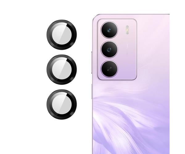 Захисне скло з рамкою CD Pattern для Realme C75 4G/C75 5G на задню камеру Чорний