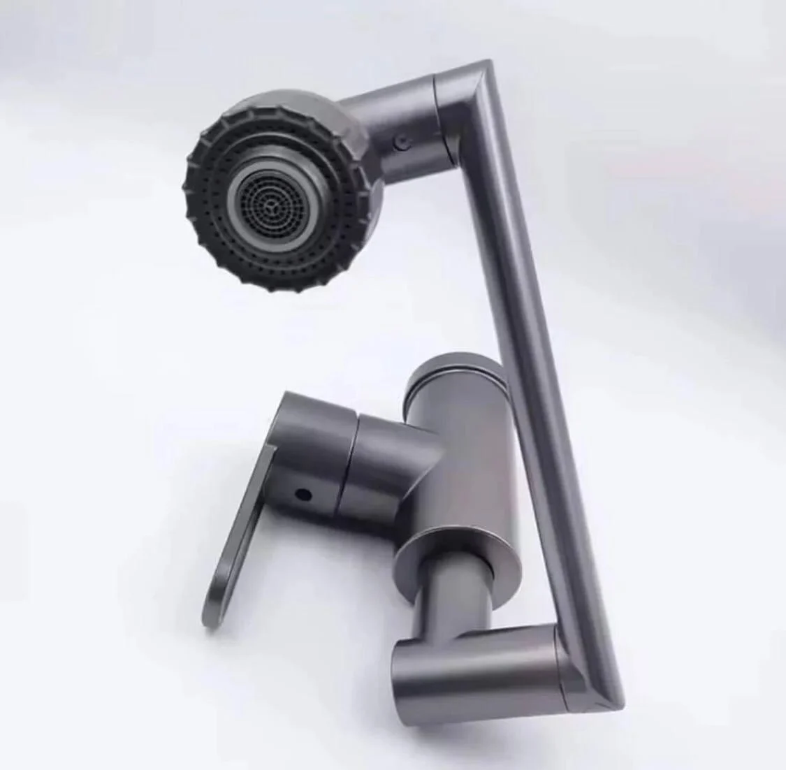 Змішувач для раковини поворотний складаний Water Tap Графітовий - фото 10