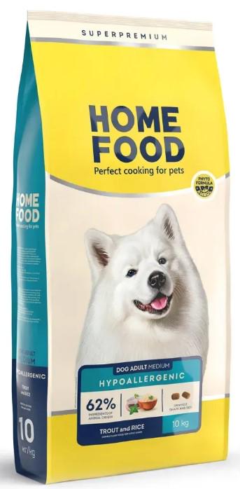 Корм сухий для дорослих собак середніх порід Home Food Форель з рисом гіпоалергенний 10 кг (00-00022974)