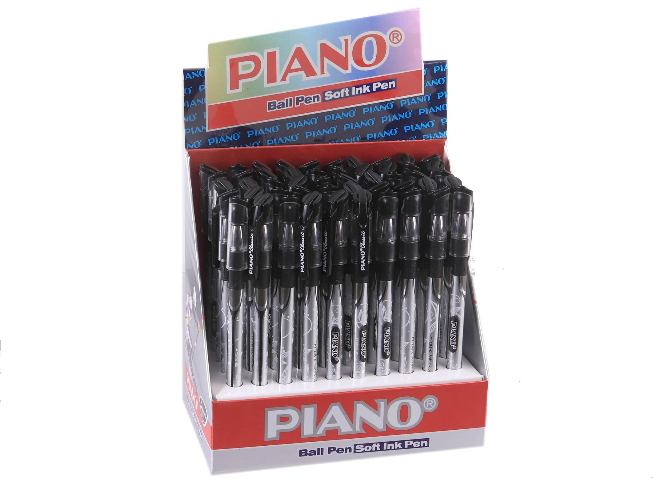 Ручка масляна piano classic 195_50_bl 50 шт. в уп. Чорний (MTT-126082)