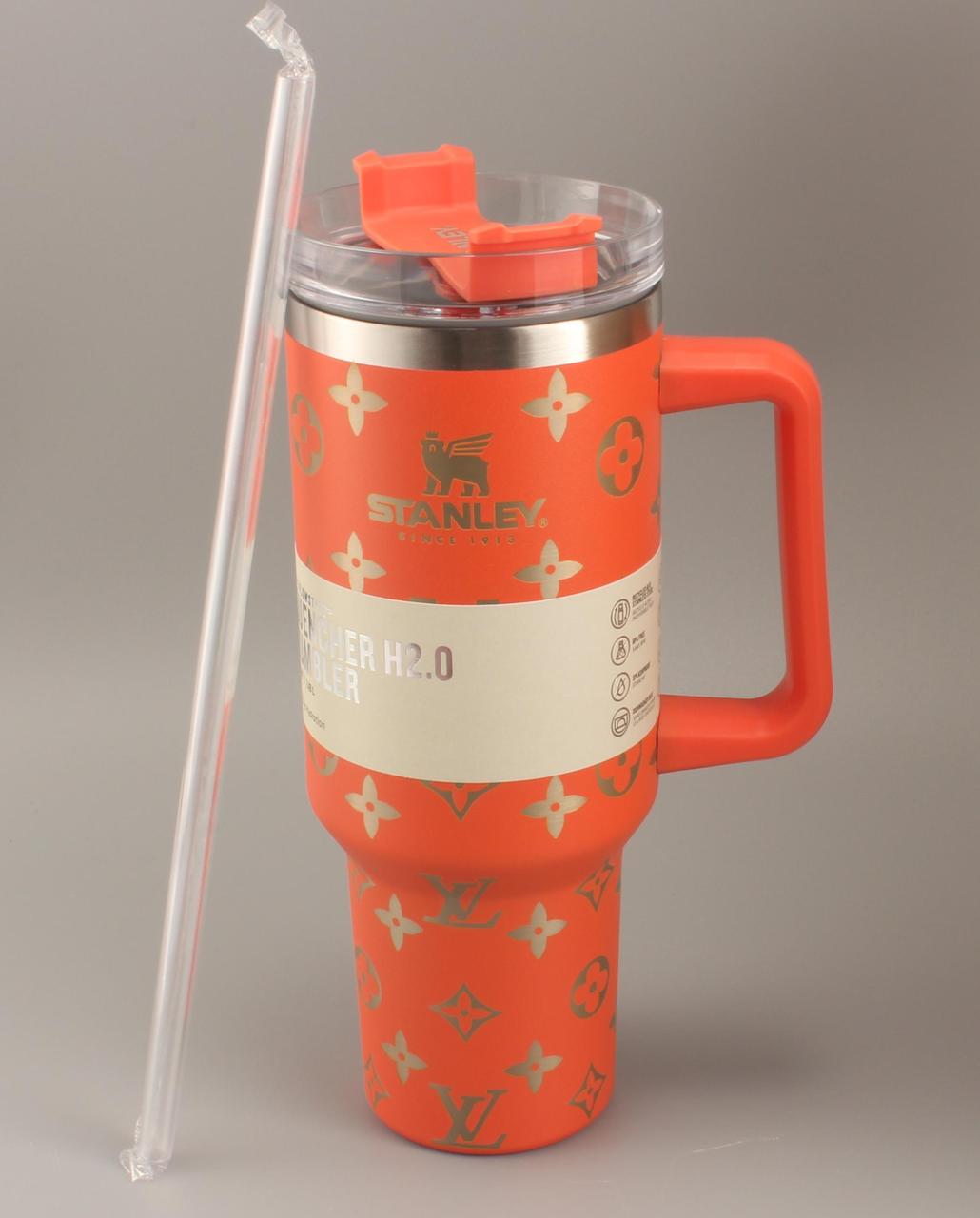 Термочашка Stanley Quencher H2.0 Tumbler из нержавеющей стали 1,18 л Orange Monogram (KT6007844)