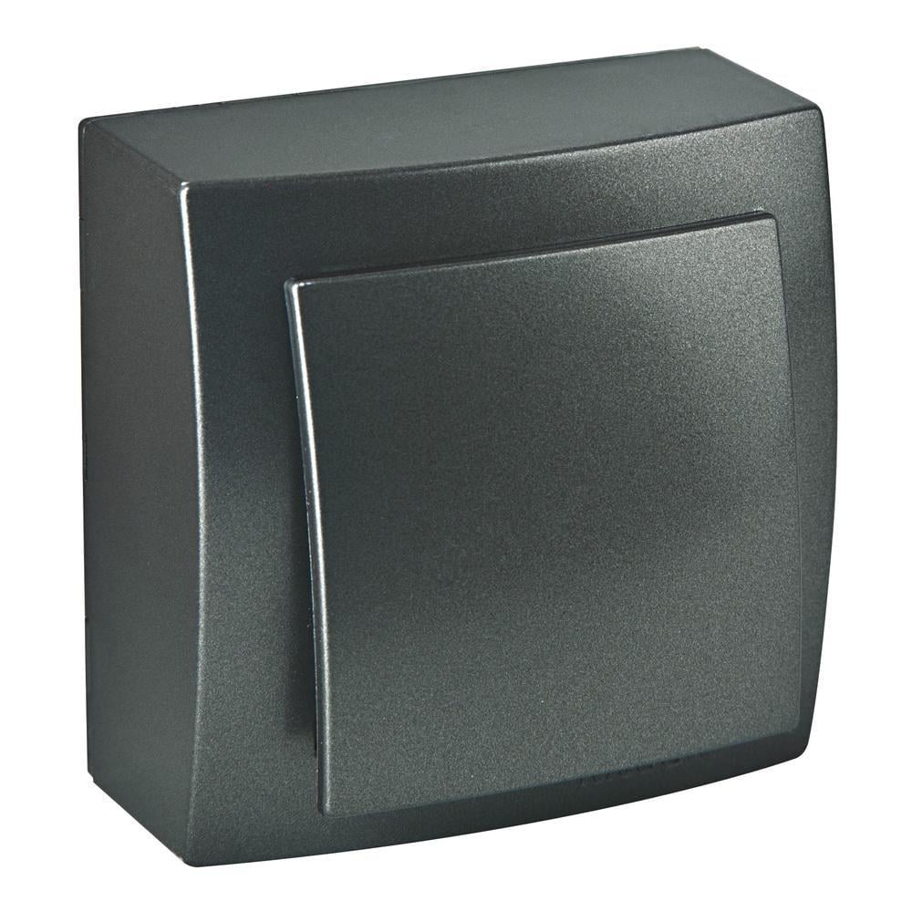 Выключатель одноклавишный Nilson Themis Антрацит (26161001)