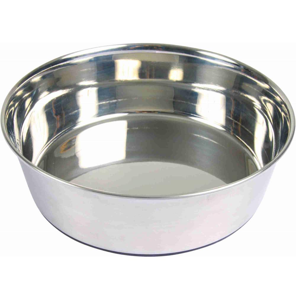 Миска для собак Trixie на резиновой основе металлическая 0,5 л 14 см (TX-25071)