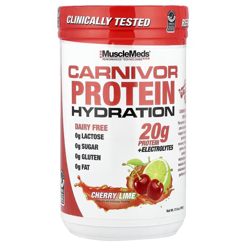 Протеин MuscleMeds Carnivor Protein Hydration Cherry Lime 500 г Протеин MuscleMeds Carnivor Protein Hydration Cherry Lime 500 г