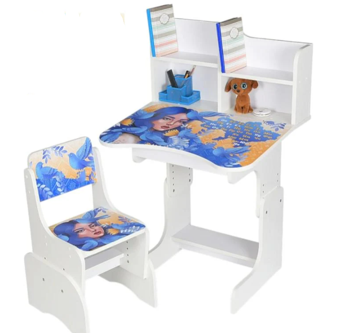 Парта детская Bambi с полкой и стулом Украина (N 2071-5-1)