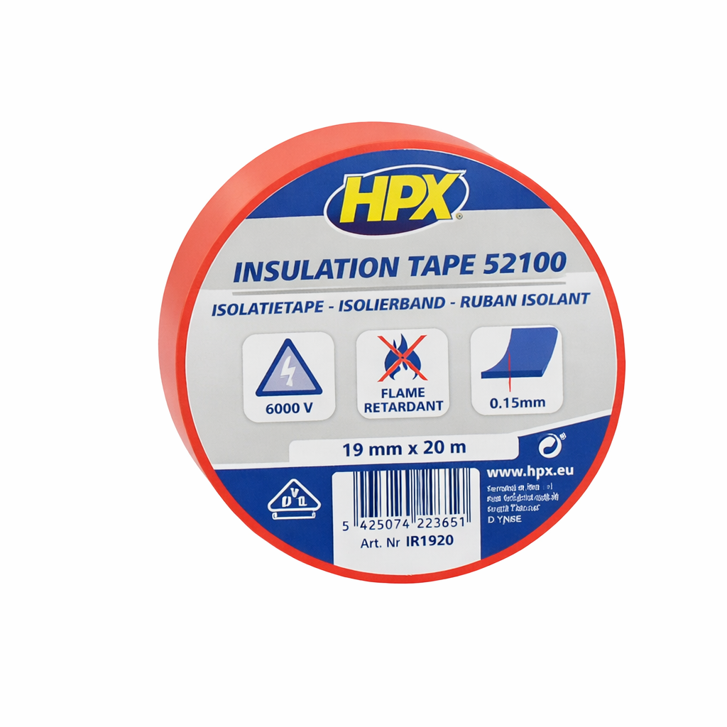 Изоляционная лента HPX IG1920 HPX52100 19 мм х 20 м Красный (29424867)