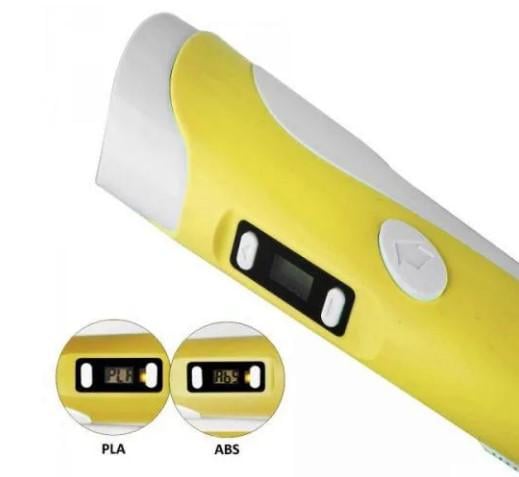 Ручка для рисования 3D Pen2 MyRiwell с LCD дисплеем Желтый - фото 3 Ручка для рисования 3D Pen2 MyRiwell с LCD дисплеем Желтый - фото 3