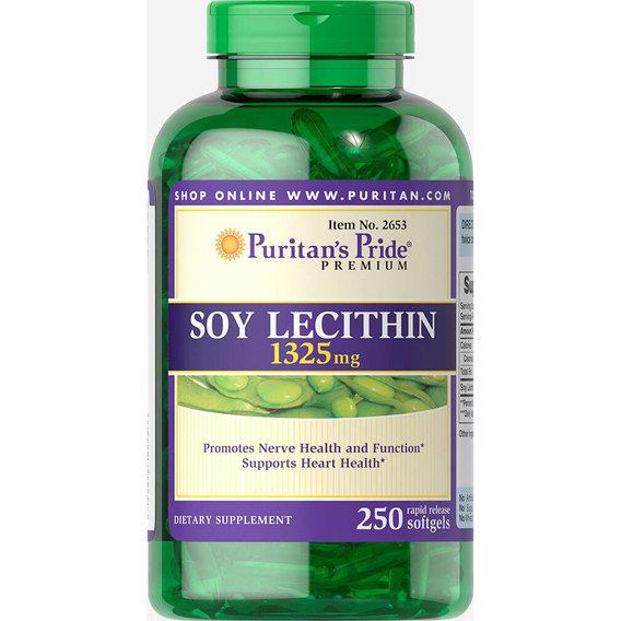 Лецитин Puritan's Pride Soy Lecithin 1325 мг 250 капс. Лецитин Puritan's Pride Soy Lecithin 1325 мг 250 капс.