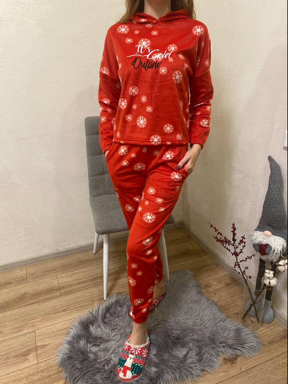 Піжама жіноча "It’s cold outside" L Червоний (58-67-П-I-C-O-Ч-L) - фото 2 Піжама жіноча "It’s cold outside" L Червоний (58-67-П-I-C-O-Ч-L) - фото 2