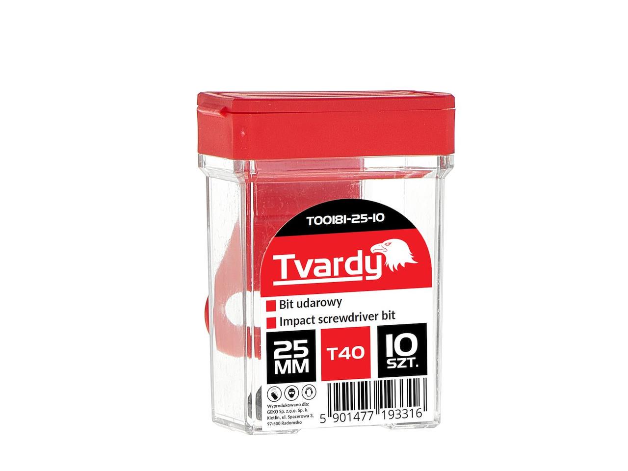 Біта удана Tvardy Torx T40 x 25 мм ( T00181-25-10) - фото 3 Біта удана Tvardy Torx T40 x 25 мм ( T00181-25-10) - фото 3