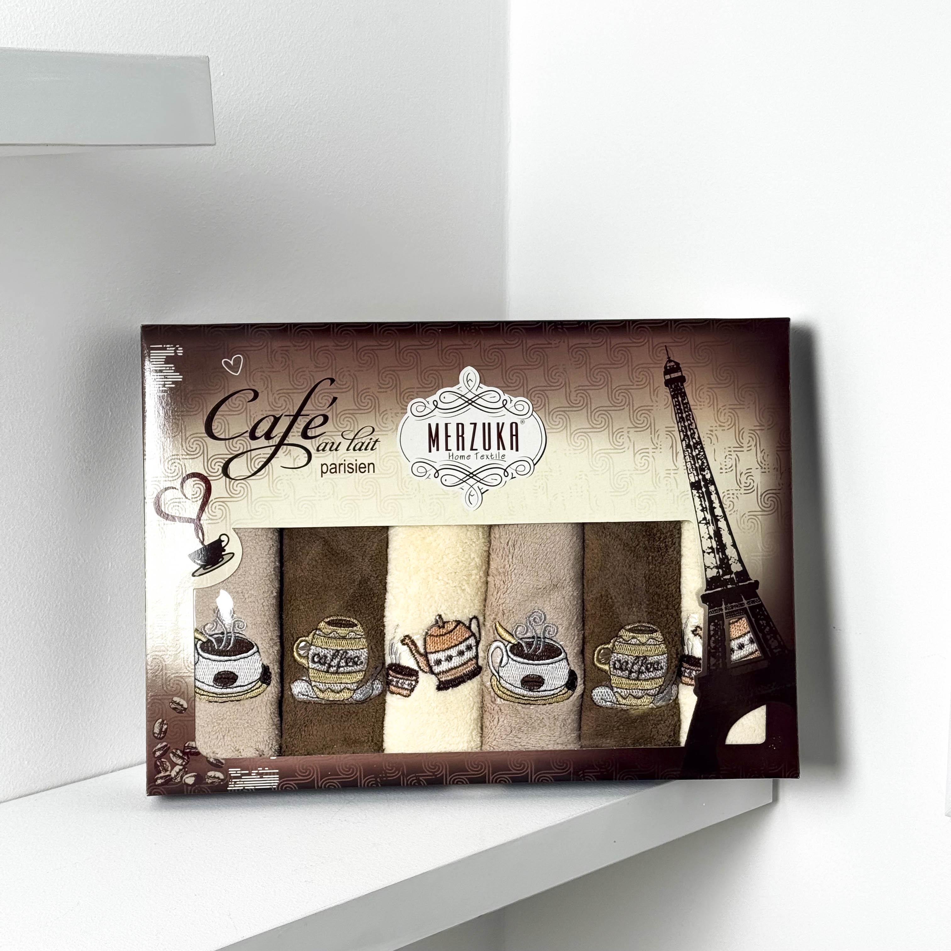 Набор кухонных полотенец чашка кофе 25х50 см (89075)