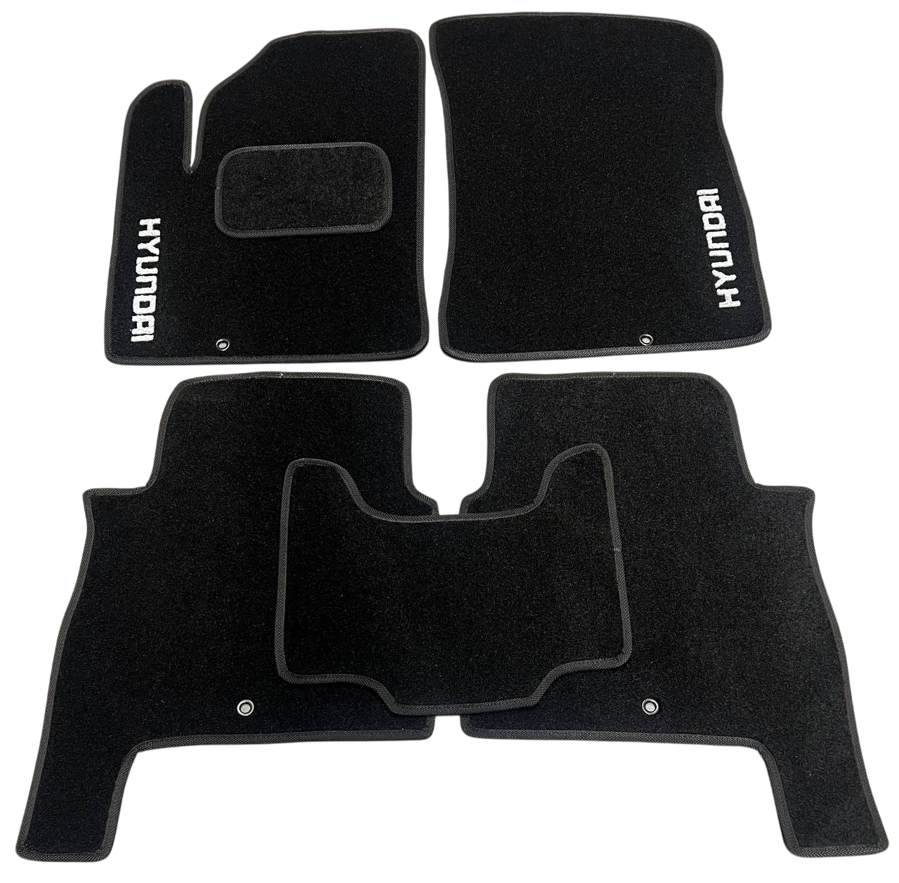 Килимки в салон ворсові для Hyundai Santa Fe 2006-2010 5 шт. Чорний (27327276)