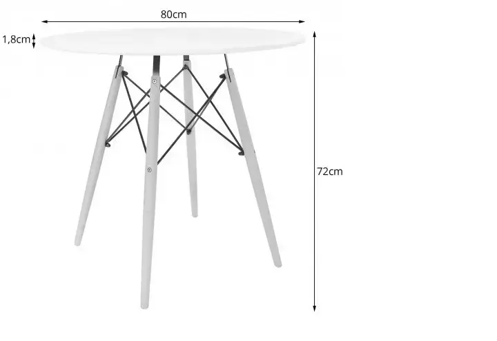 Круглый стол Todi 80 см Черный - фото 4 Круглый стол Todi 80 см Черный - фото 4