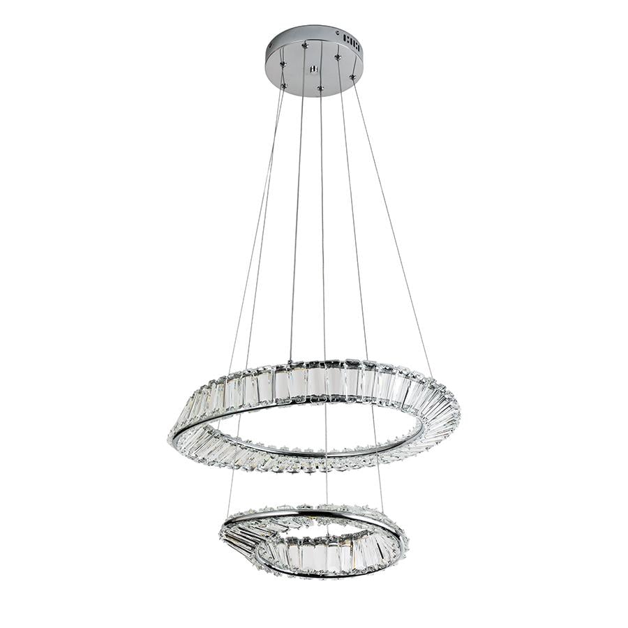 Люстра подвесная хрустальная LED кольца Levistella 799L8801 500/350 CH Хром