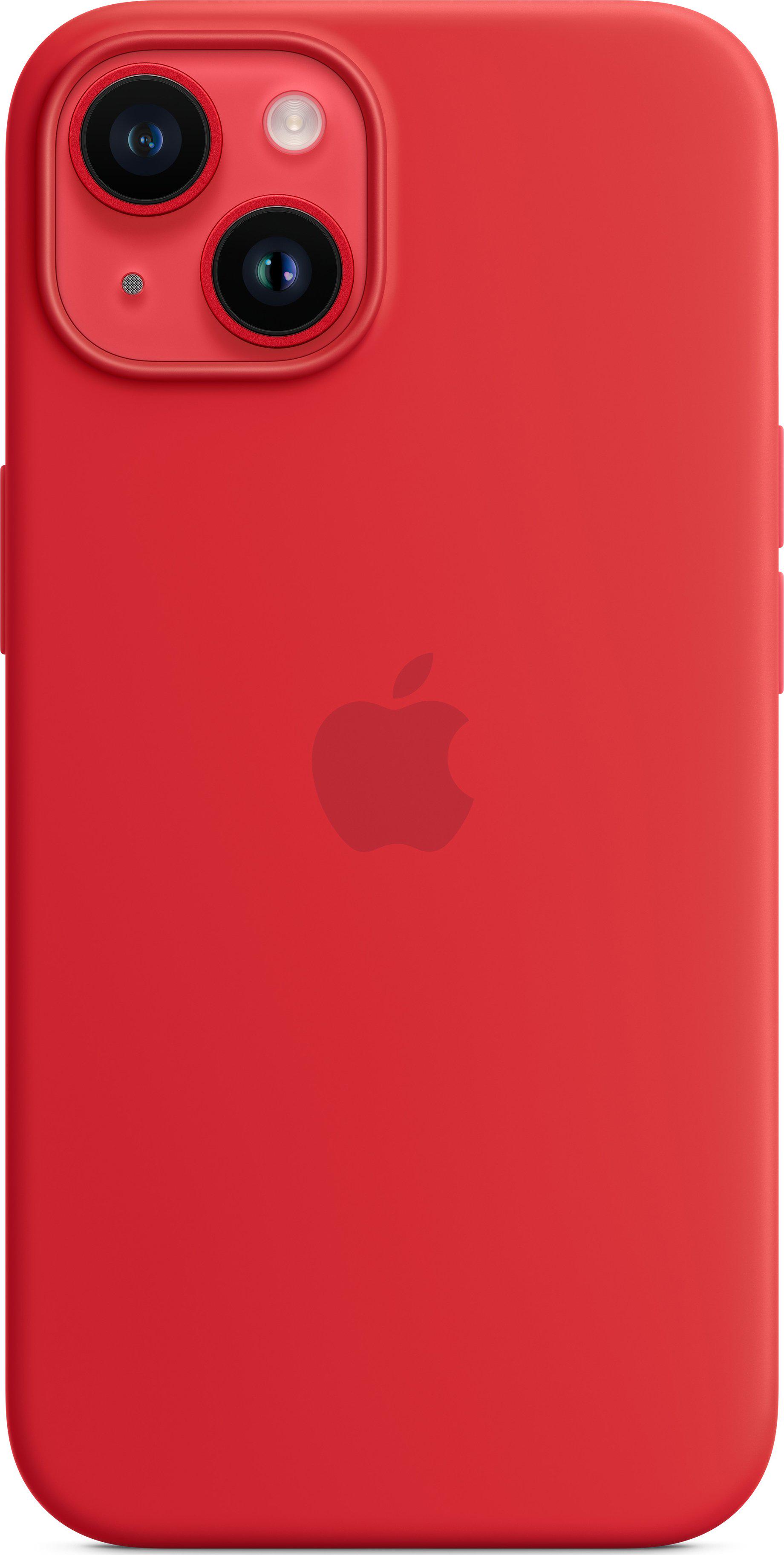 Чехол противоударный силиконовый Silicone Case MPRW3ZE/A MagSafe () для Apple Iphone 14 (6.1") Red - фото 8