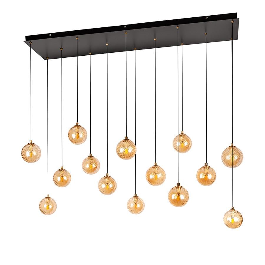 Подвесной светильник 999102F-14 1100 G9 AB/AM Черный/Янтарь