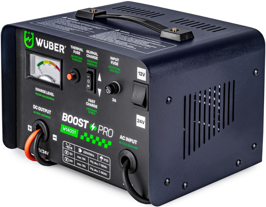 Зарядное устройство для автомобильного аккумулятора Wuber 16А 12/24В 7-180Aг (25018445) Зарядное устройство для автомобильного аккумулятора Wuber 16А 12/24В 7-180Aг (25018445)