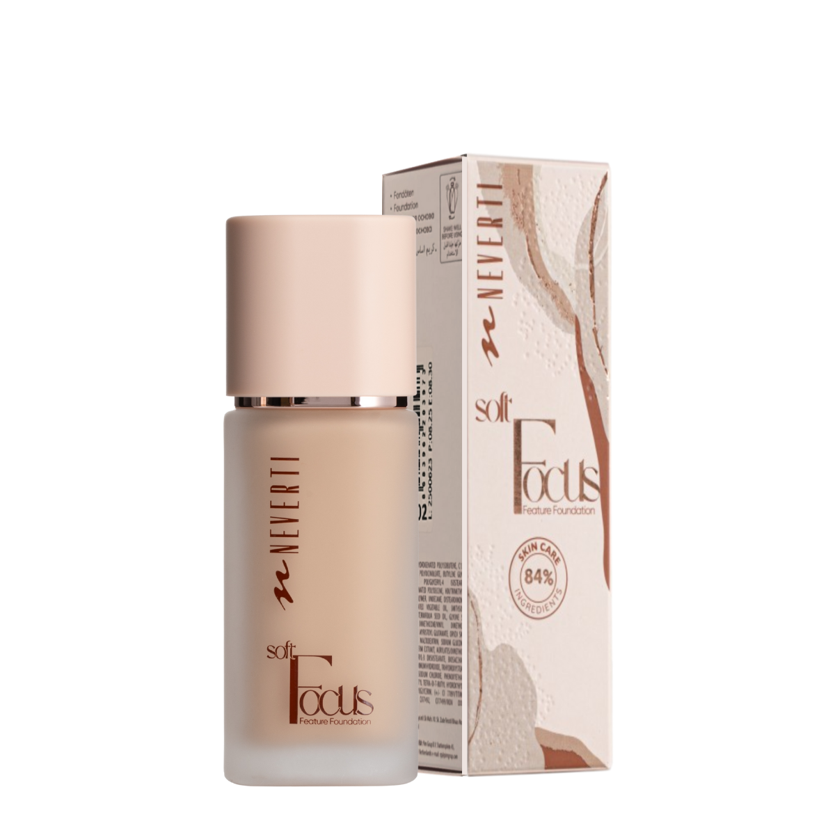 Тональна основа Neverti Soft Focus NP305 стійка зволожувальна 32 мл 004 Warm Ivory Теплий айворі (13353810)