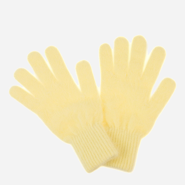 Перчатки женские Malisa зимняя шерсть ангора лимонная (ML9396k)