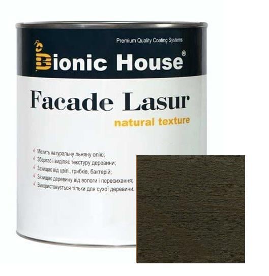 Краска фасадная для дерева Facade Lasur 2,8 л Антрацит (18271475) - фото 1