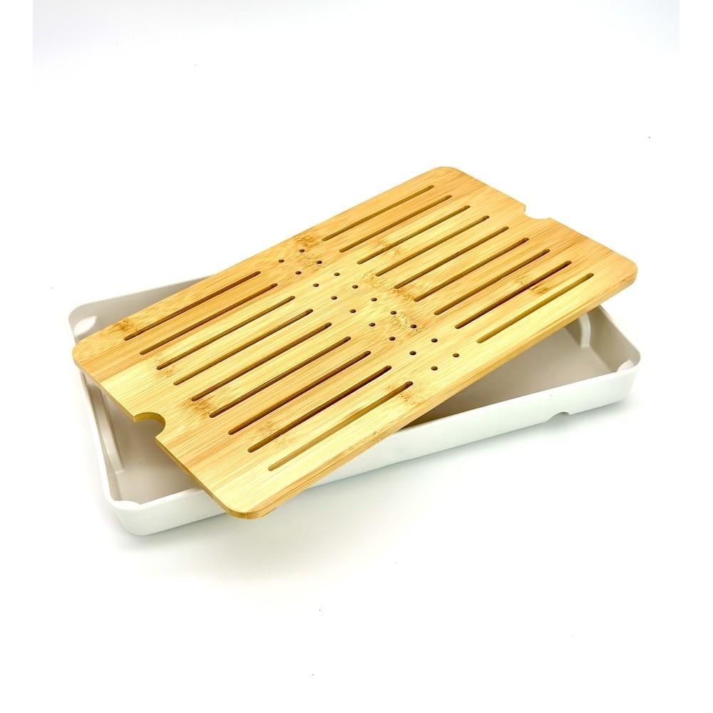 Таця-чабань для чайної церемонії Хуннань 31,5х19,2х3,5 см Білий (OS-TT2520-1) - фото 2 Таця-чабань для чайної церемонії Хуннань 31,5х19,2х3,5 см Білий (OS-TT2520-1) - фото 2