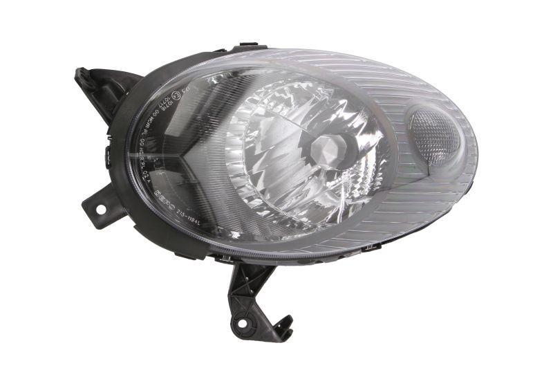 Фара передняя левая Nissan Micra K12 2003-2007 H4 215-1194L-LDEM2 черная рамка (12315951)