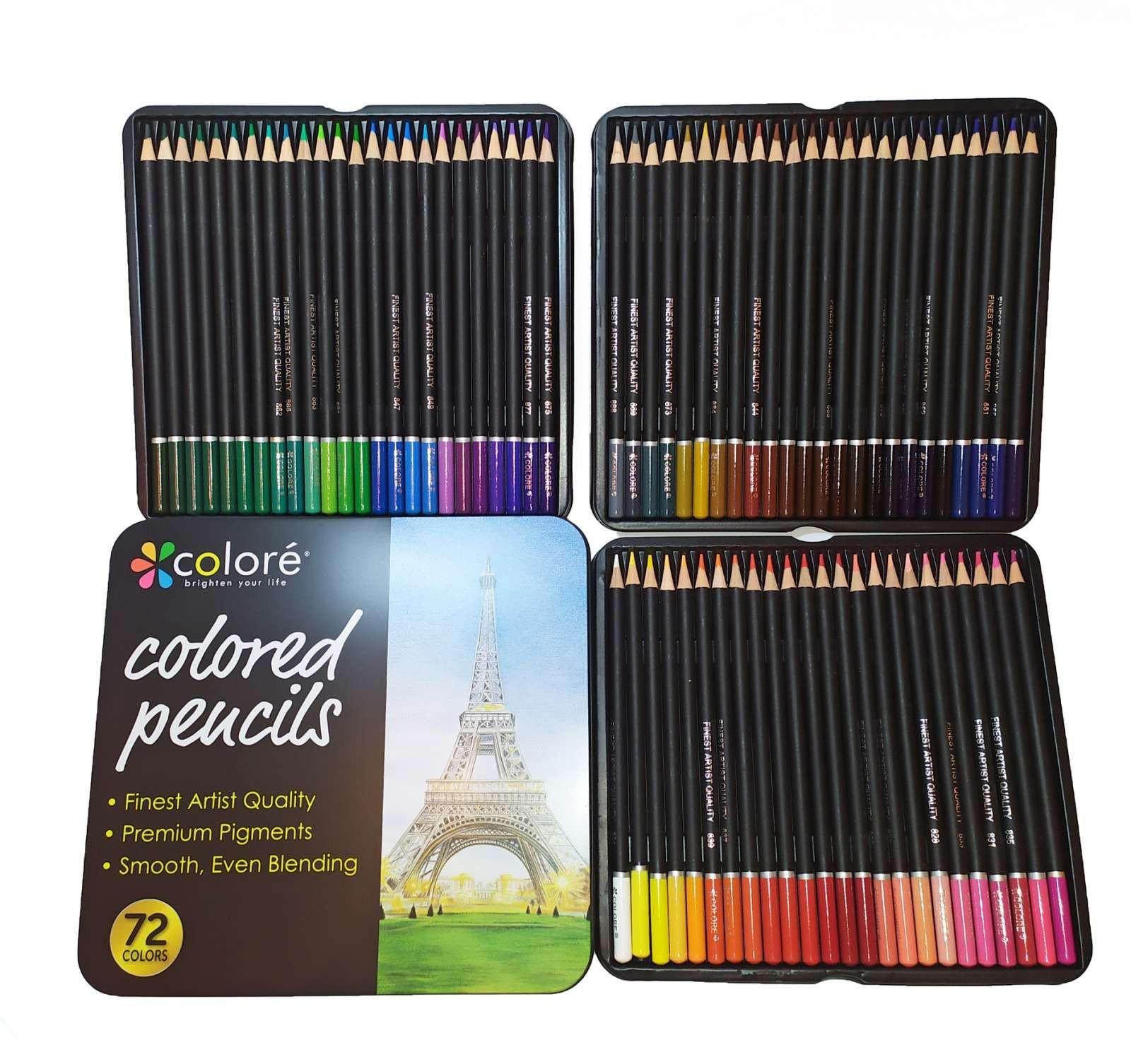Цветные карандаши Colore 72 цвета в металлическом пенале - фото 2 Цветные карандаши Colore 72 цвета в металлическом пенале - фото 2