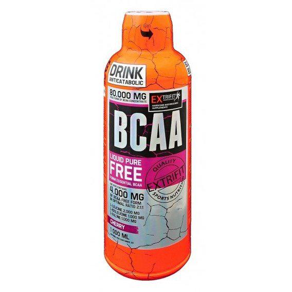 Амінокислота BCAA для спорту Extrifit BCAA Free Form Liquid 80000 mг 1000 мл 20 порцій Cherry