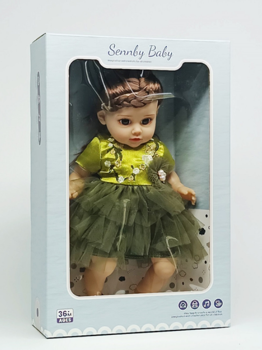 Кукла Shantou Sennby baby в зеленом платье 34 см (ER331ABC-1)