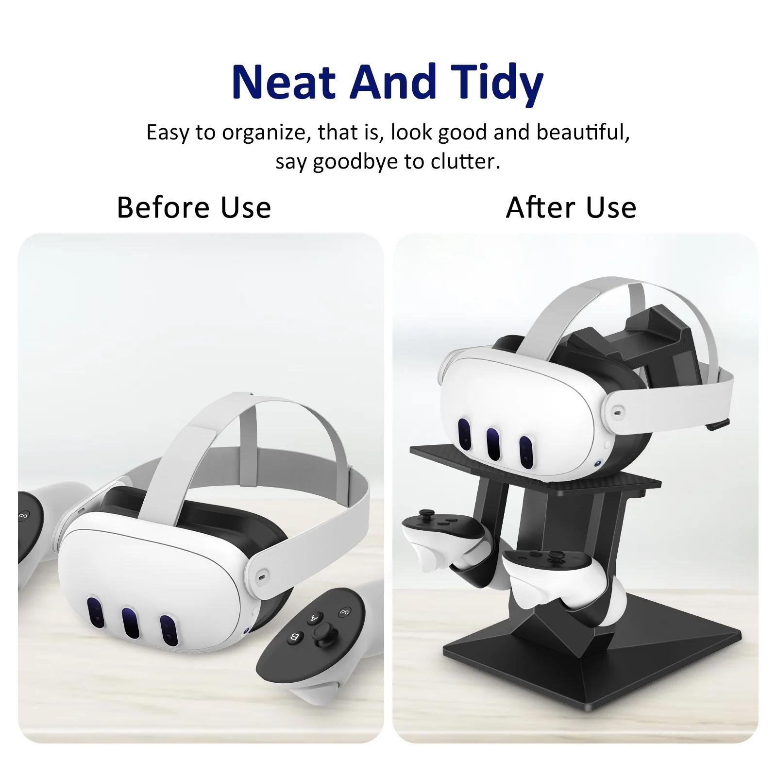 Стенд подставка для Meta Quest 3 и других VR гарнитур Black (ACS-SPMQ3AObl) - фото 3