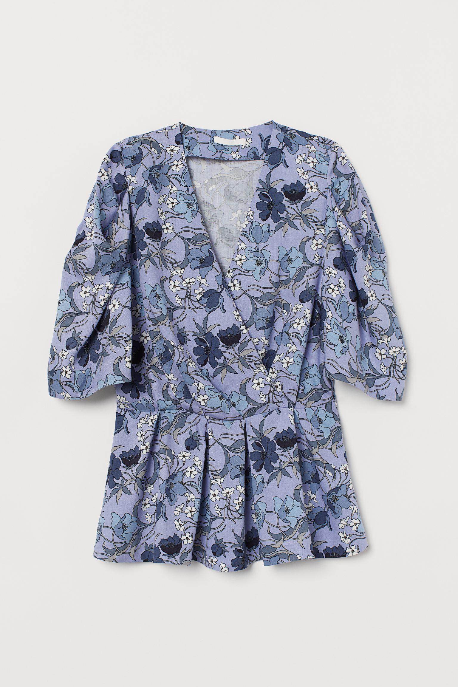 Блуза р. 44 квітковий Блакитний (5518395RP21)