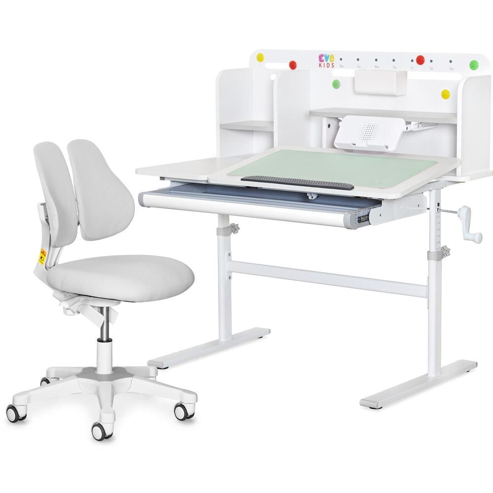 Комплект парта Evo-кids TH-230 Grey + кресло Evo-kids Mio Lite G (арт.TH-230 W/G + Y-208 G) Комплект парта Evo-кids TH-230 Grey + кресло Evo-kids Mio Lite G (арт.TH-230 W/G + Y-208 G)