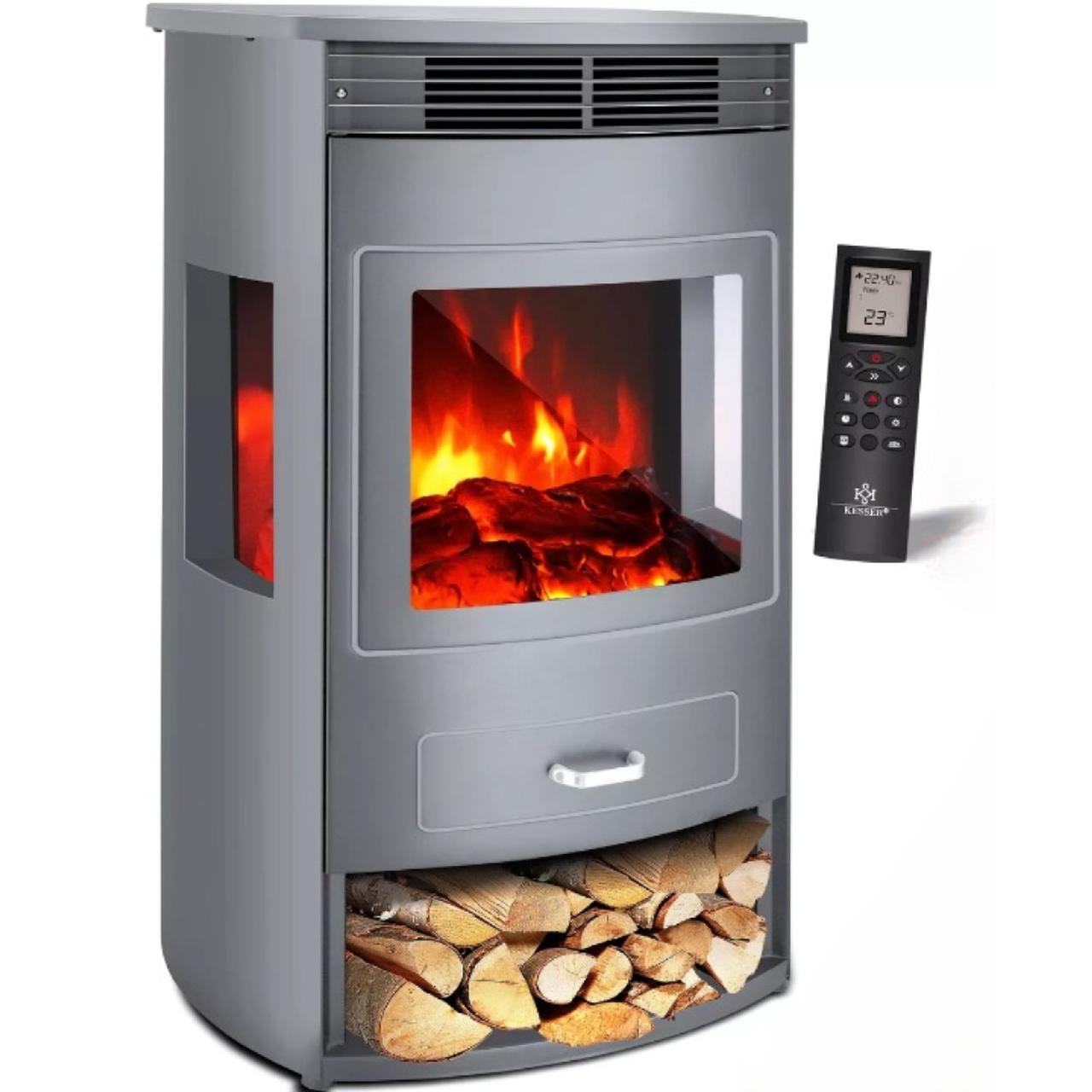 Електричний камін KESSER Panorama з таймером 1900 Вт 79x35,5x49 см