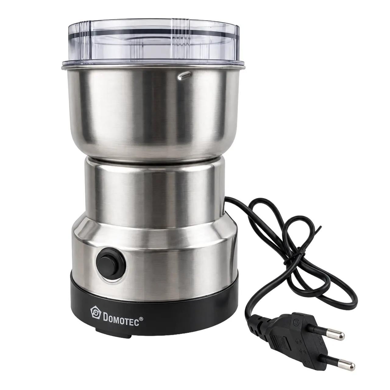 Кофемолка электрическая Domotec MS-7113 200–300 г 400W Silver (3_08738)