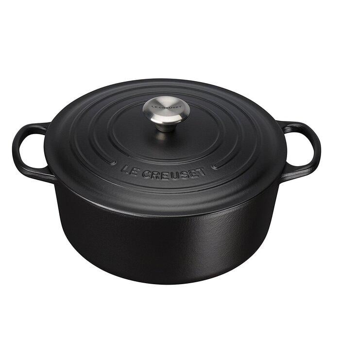 Кастрюля жаропрочная Le Creuset Signature с крышкой 26 см 5,3 л Черный матовый