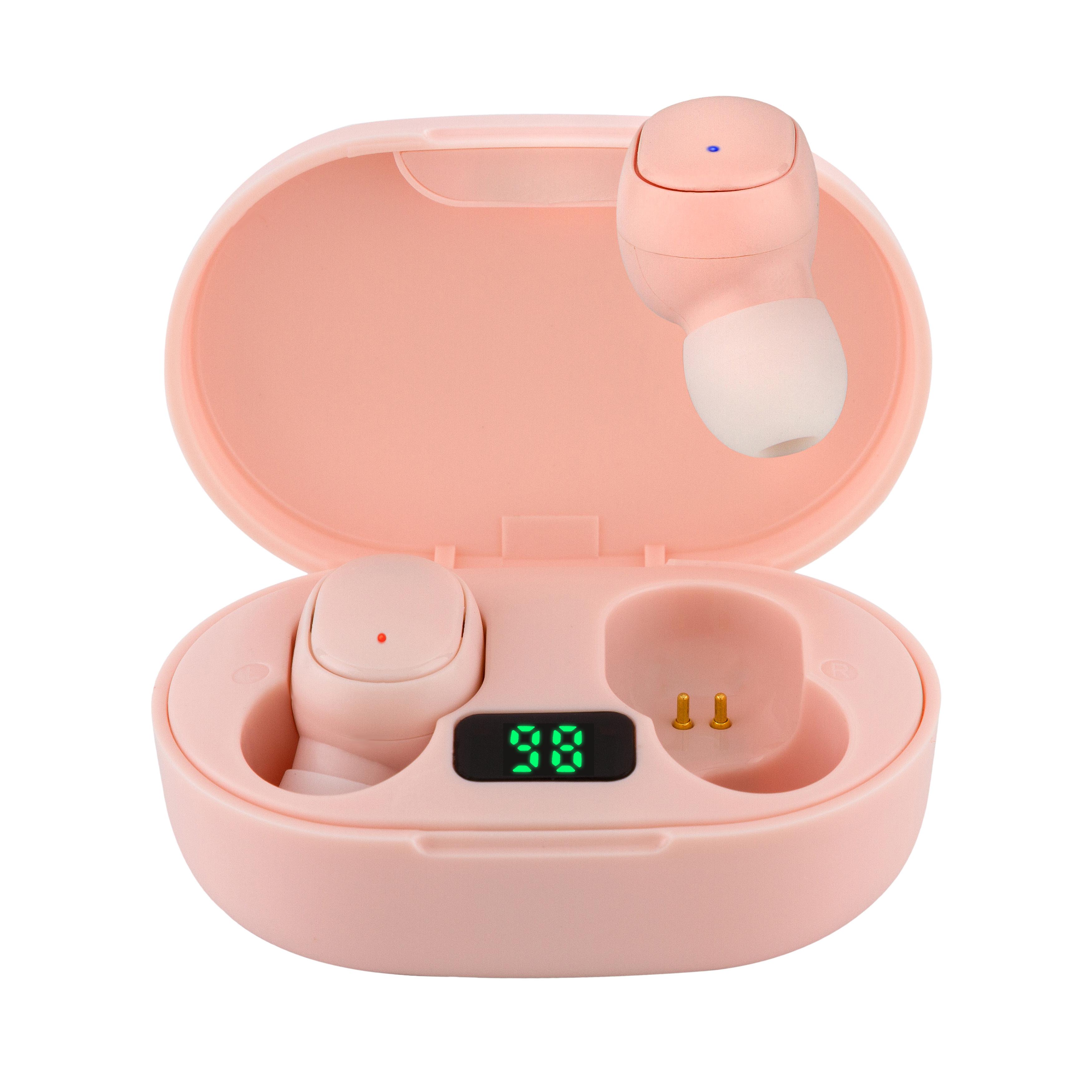 Наушники беспроводные tws AURA E6S Pink