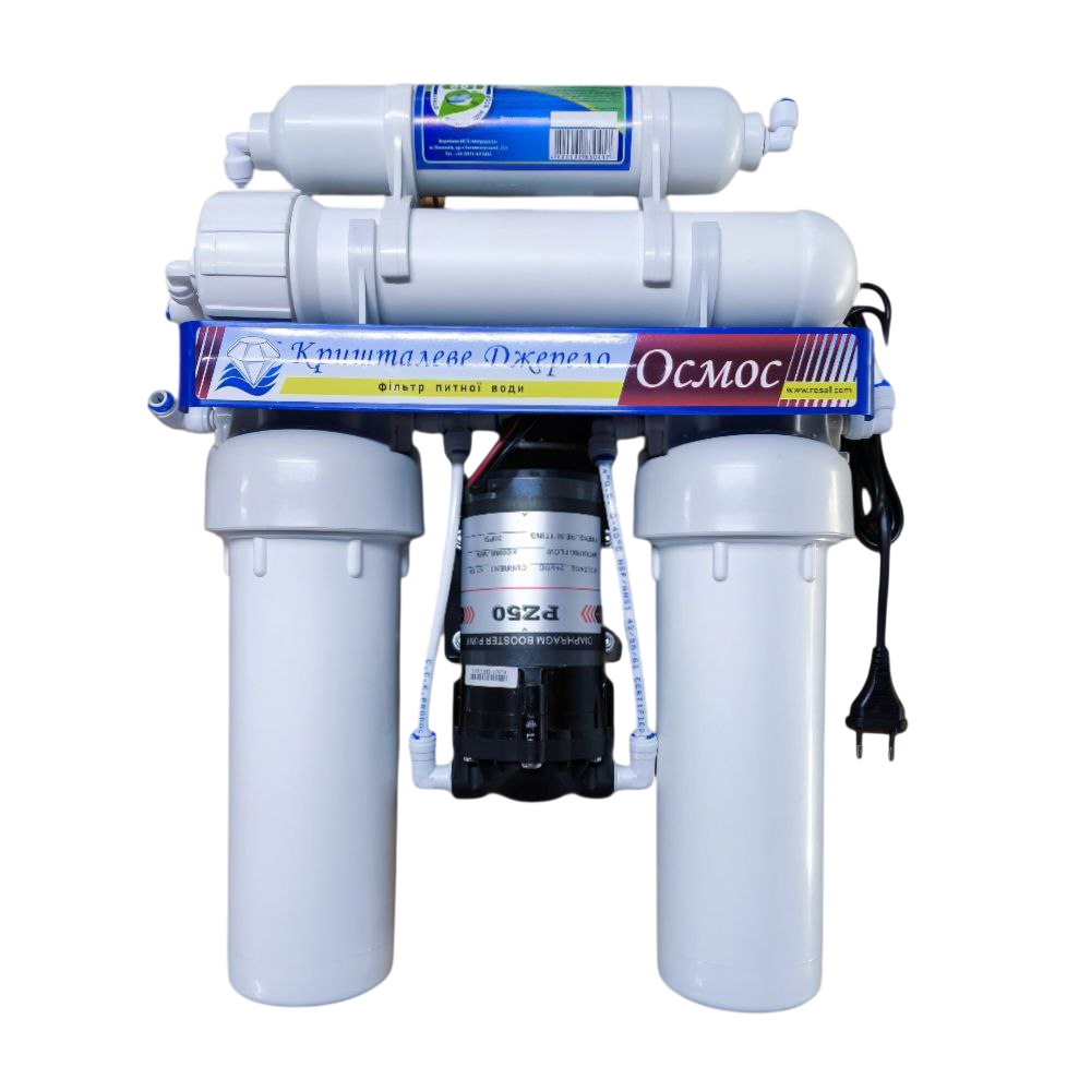 Фільтр зворотного осмосу під мийку Кришталеве Джерело з мембраною 75 GPD та помпою (31456460)