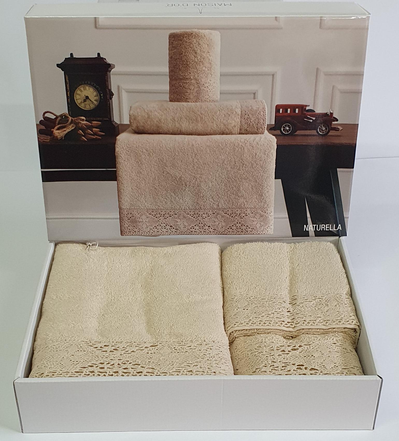 Набор полотенец Maison D'or 3 шт. Naturella Beige (03MD14NABC05) - фото 1 Набор полотенец Maison D'or 3 шт. Naturella Beige (03MD14NABC05) - фото 1