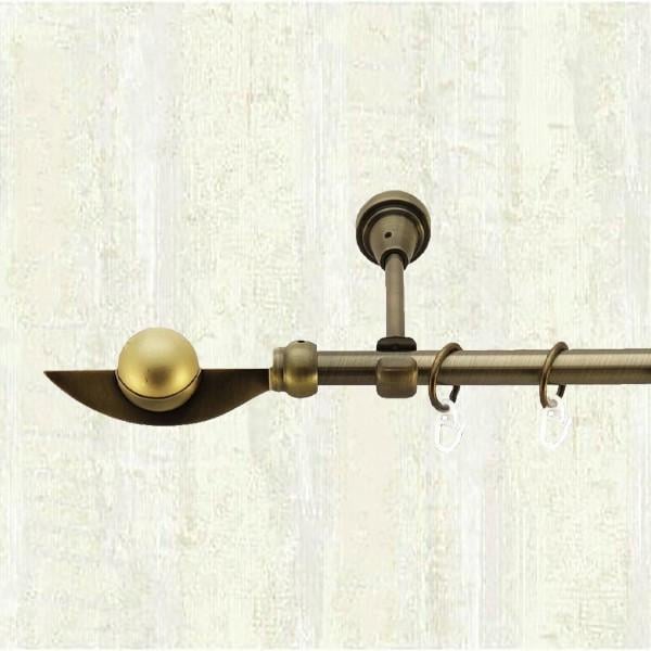 Карниз металевий Orvit Фламінго однорядний 16 мм відкритий 300 см Антик (A1)