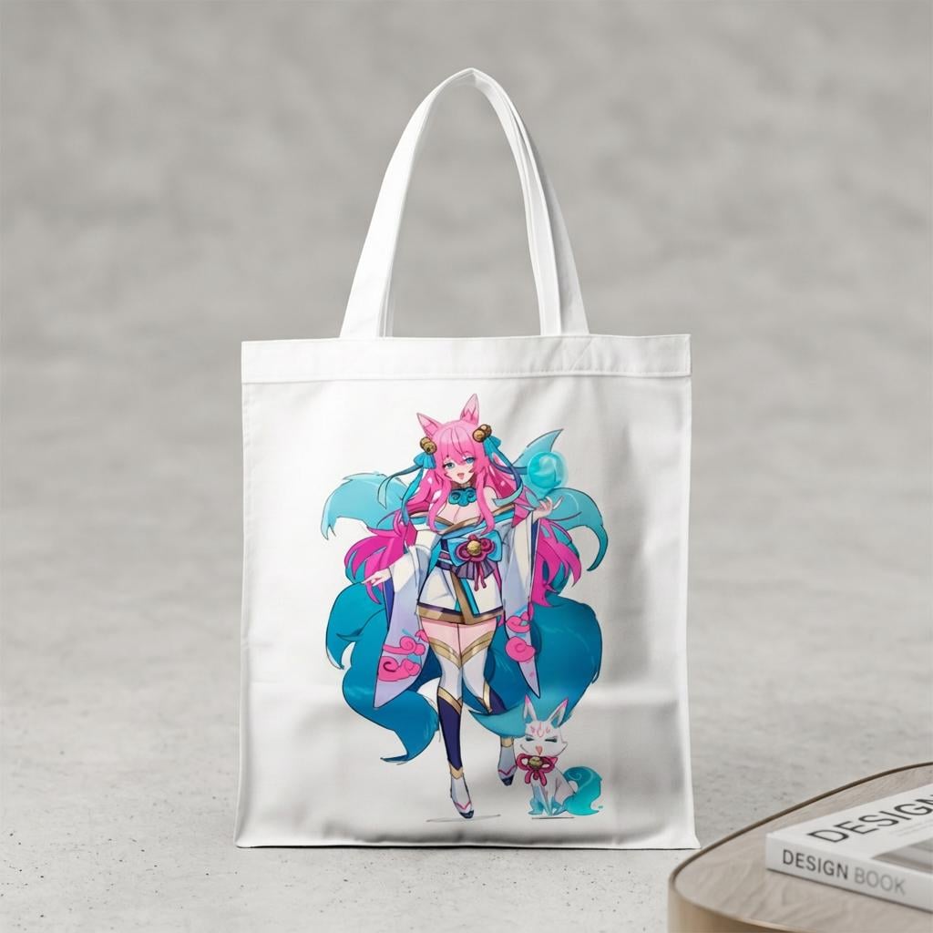 Сумка-шопер League of Legends Ари из габардина Белый (11720)