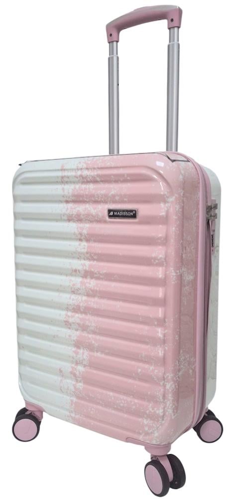Чемодан маленький для ручной клади Madisson Snowball 65203 поликарбонат S 56x36x23 см Бело-розовый Чемодан маленький для ручной клади Madisson Snowball 65203 поликарбонат S 56x36x23 см Бело-розовый