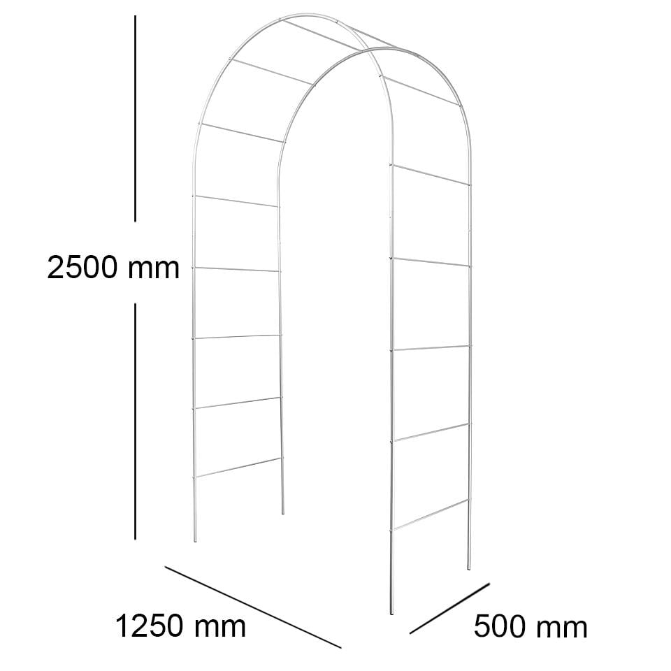 Опора для растений арка садовая 2500х1250х500 мм d 16 мм/d 8 мм (АС-D16/D8-2500*1250*500) - фото 2