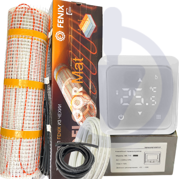 Теплый пол под плитку Fenix LDTS 7,55 м2 1210 Вт с Wi-Fi термостатом РWТ517 (2000239)
