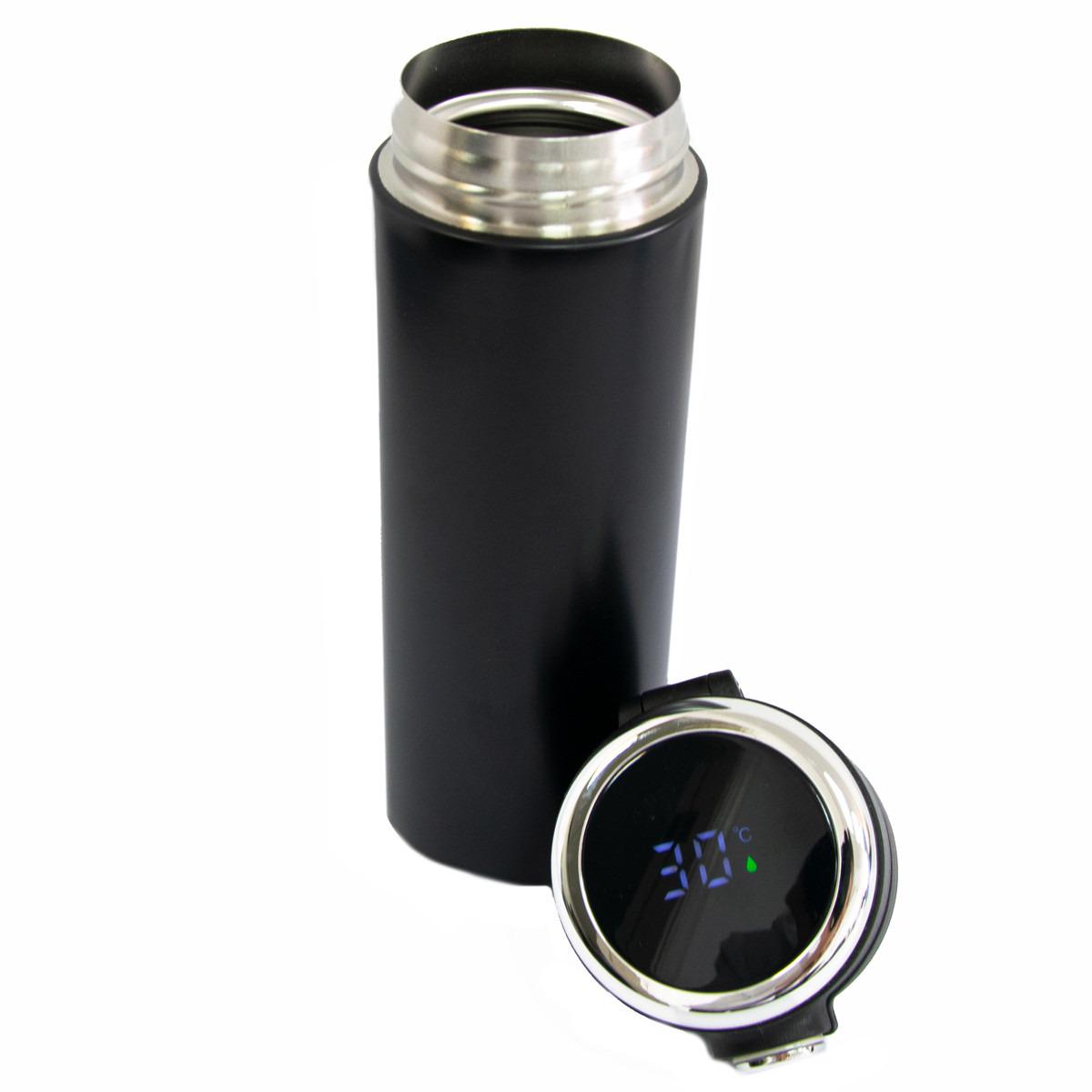 Термокружка Vacuum cup с LED датчиком температуры 420 мл Черный (1008543-Black)
