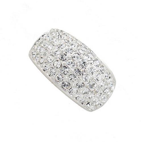 Кольцо с кристаллами Сваровски 094341aa Italina р. 17 Белый