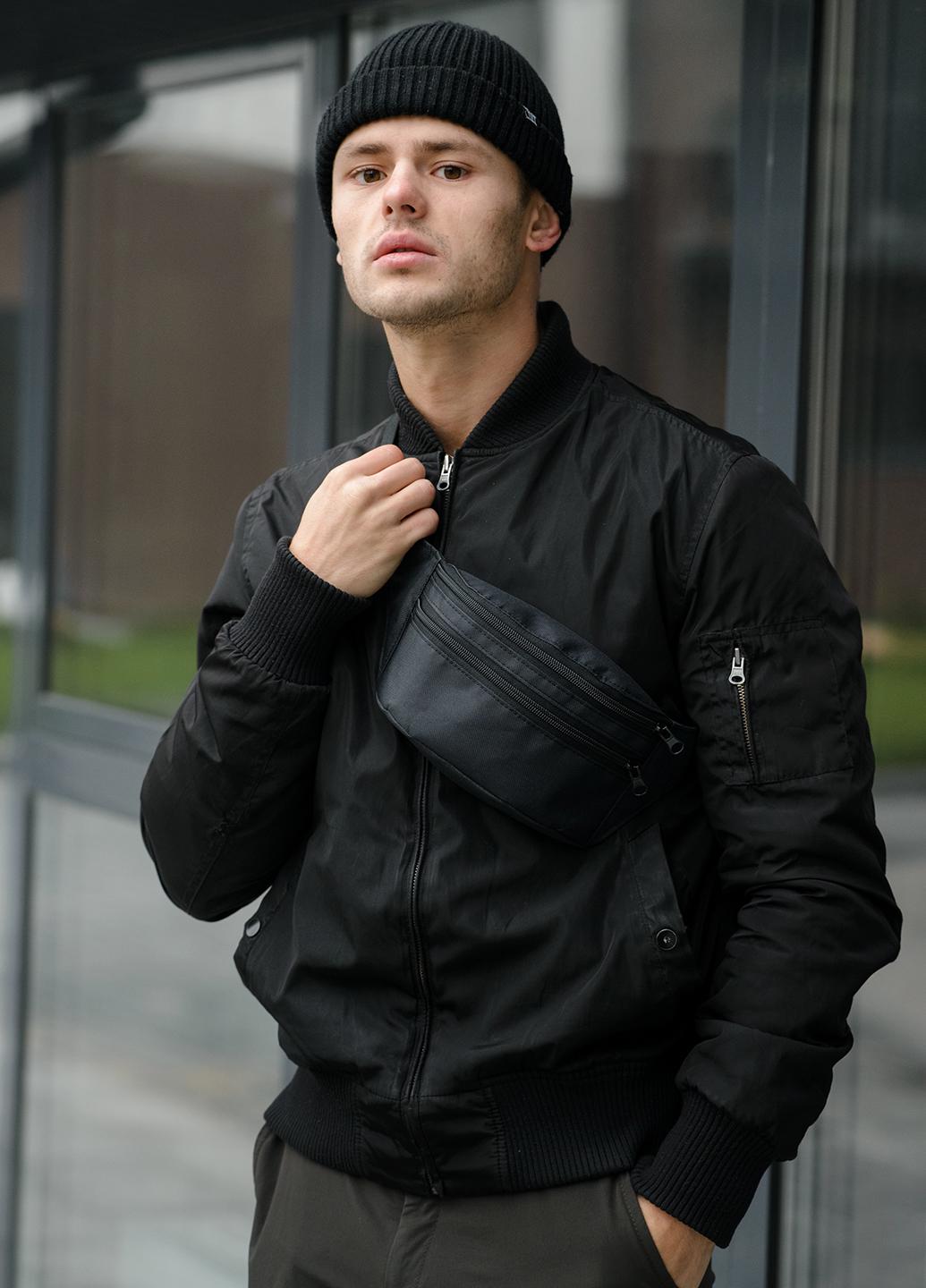 Сумка на пояс Sambag Tirso LTH Черный тканевый (17164)