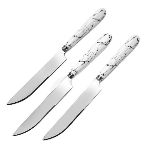 Набор столовых ножей Stenson Marble R89868 из нержавеющей стали 3 шт. (14332657)