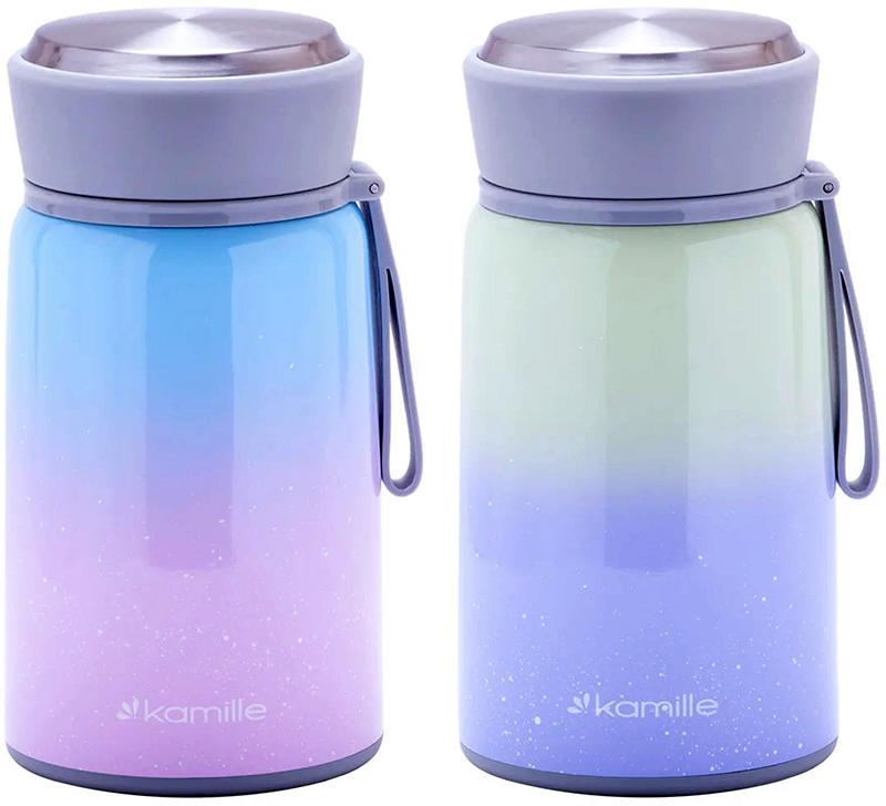 Термос харчовий Kamille Градієнт із нержавіючої сталі з ложкою 800 мл - фото 2 Термос харчовий Kamille Градієнт із нержавіючої сталі з ложкою 800 мл - фото 2