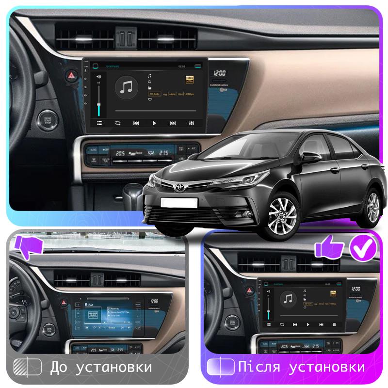 Магнітола штатна Lesko для Toyota Corolla XI (E160 E170) Restyling 2015 - н.в. екран 10" 4/64 4G+CarPlay GPS - фото 3